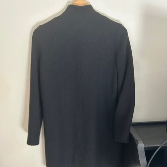 IRO Black Collarless Snap button Coat - Size Small/Medium - Picture 3 of 5